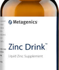 Metagenics Zinc Drink - Liquid Zinc Supplement - Trace Mineral - Immune System & Enzymes Support - With Zinc Sulfate - Non-Gmo, Gluten-Free, Vegetarian - 4.7 Fl Oz