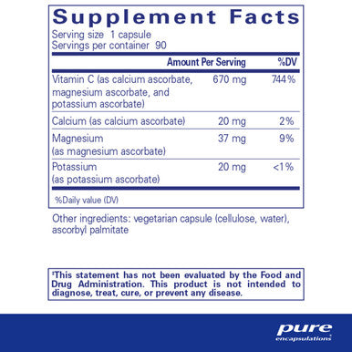 Pure Encapsulations Buffered Ascorbic Acid 90 vcap