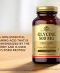 Solgar Glycine 500 Mg - 100 Vegetable Capsules - Non-Gmo Vegan Gluten Free Dairy Free Kosher - 100 Servings