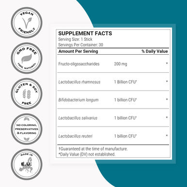 Supersmart Oral Health 4 Probiotic Strains with Lactobacillus Reuteri Rhamnosus to Boost Oral Care Bad Breath Treatment NonGMO Gluten Free 30 Sticks