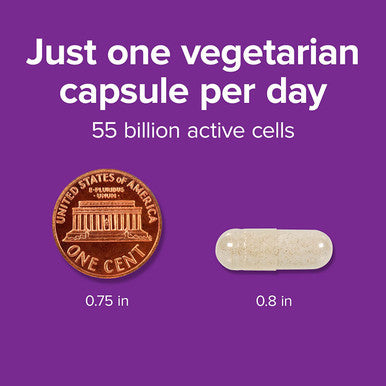 Webber Naturals Probiotic 55 Billion 30 Capsules Supplement for Immune and Digestive Health ShelfStable No Refrigeration Required Non GMO and Gluten Vegetarian