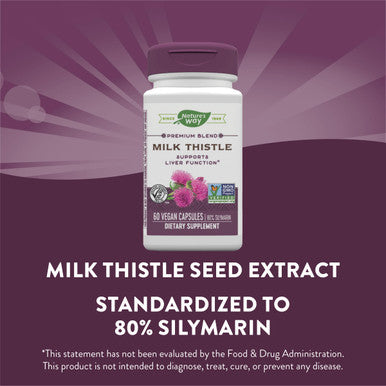 Nature'S Way Standardized Milk Thistle, Liver Function Support*, 60 Vegan Capsules