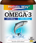 Holistic Way Omega 3 Premium Fish Oil, 60 softgels