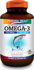 Holistic Way Omega 3 Premium Fish Oil, 60 softgels