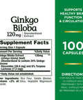 Nature s Bounty Ginkgo Biloba Capsules Memory Support 100 Capsules