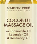 MAJESTIC PURE Coconut Massage Oil Ultra Glide Formula with Soothing Aroma Therapeutic Massage Made with Natural Oils All Skin Types Men and Women 8 fl oz