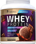 Nature'S Nutrition Whey Protein Powder 24g - Chocolate Ice Cream Whey Isolate Protein for Muscle Growth Support - Premium Whey Powder for Fast Absorbing and Easy Digesting for Men and Women Gluten - 24 Servings