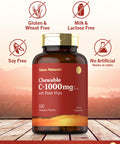 Carlyle Vitamin C Chewables | 1000Mg | 100 Tablets Natural Orange Flavor | Vegetarian, Non-Gmo & Gluten Free Supplement | Tahoe