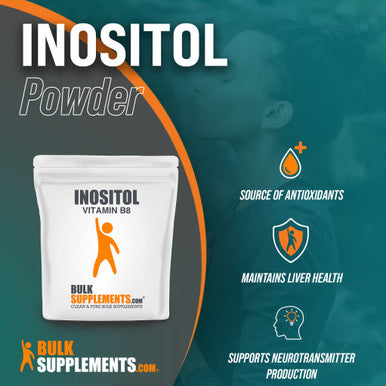 BulkSupplements Inositol Powder - Vitamin B8 Supplement for Antioxidants & Liver Support - Unflavored, - 500mg , 2000 Servings (1 Kilogram - 2.2 lbs)