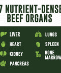 Left Coast Performance Beef Organ Supplement Grass Fed - 7 Beef Organs Complex from New Zealand - Liver Heart Pancreas Kidney Lung Spleen Bone Marrow - Non-GMO No Fillers Hormone & Antibiotic Free - Carnivore Diet - 180ct