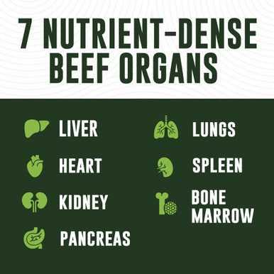 Left Coast Performance Beef Organ Supplement Grass Fed - 7 Beef Organs Complex from New Zealand - Liver Heart Pancreas Kidney Lung Spleen Bone Marrow - Non-GMO No Fillers Hormone & Antibiotic Free - Carnivore Diet - 180ct