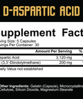 5% Nutrition Core D-Aspartic Supplement (DAA) with Diindolylmethane (DIM) | Testosterone and Estrogen Regulation Support for Men | 30 Servings / 150 Capsules