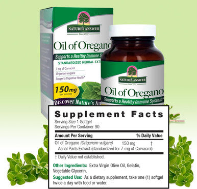 Nature'S Answer Oil of Oregano Capsule Softgels 90-Count | Natural Immune Booster | Promotes Healthy Digestion & Gut Flora