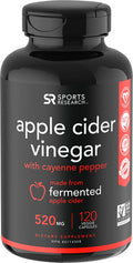 Sports Research Biotin 10000mcg 120ct Apple Cider Vinegar Capsules 120ct