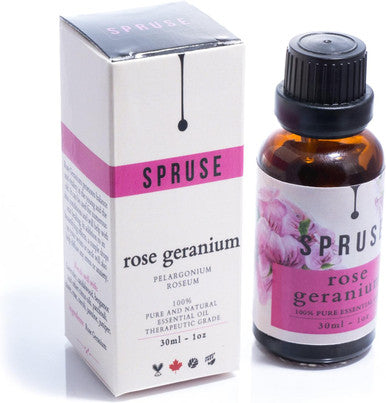 SPRUSE Rose Geranium Essential Oil - 30ml - 100% Natural Undiluted