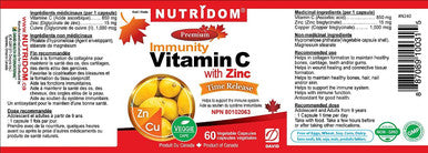 Nutridom Vitamin C with zinc 60 Vcaps