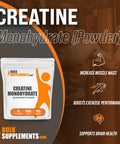 Bulksupplements.Com Creatine Monohydrate Powder (Micronized), 500G With Beta Alanine Powder, 500G - Unflavored, Gluten Free, No Fillers Bundle
