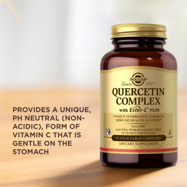 Solgar Quercetin Complex With Ester C Plus 50 Vegetable Capsules Immune Health Support Gentle On The Stomach Vitamin C Non Gmo Vegan Gluten Free Kosher 25 Servings