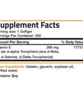BRONSON Natural Vitamin E Complex - 400 IU - 250 Softgels