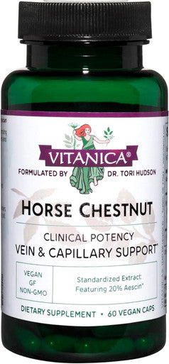 Vitanica Horse Chestnut Promotes Vein and Capillary Strength & Circulation Vegan 60 Capsules