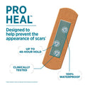 Band-Aid Brand Pro Heal Adhesive Bandages With Hydrocolloid Gel Pad, Clinically Tested Waterproof Bandages, Better Healing Of Minor Wounds, Sterile First Aid Bandages, All One Size, 10 Ct