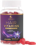 Nature'S Nutrition Hair Growth Supplement Gummy for Stronger Radiant Hair Skin & Nails - Hair Vitamins with Biotin 5000 mcg and Vitamin E & C Nature's Extra Strength Hair Vitamins for Women & Men - 60 Gummies
