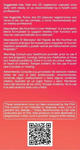 Bio Nutrition, Liver Wellness, 60 Vegicaps