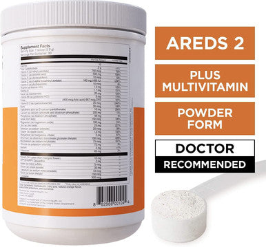 Viteyes AREDS 2 Powder Multivitamin Macular Protection Alternative to AREDS 2 chewables No Pills AREDS 2 Drink Eye Vitamins Natural Orange Flavor 90 Scoops 531 g
