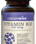 NatureWise Vitamin K2 Support Strong Bones with VitaMK7 Menaqui7 90 Count Pack of 1