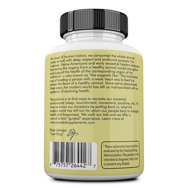 Ancestral Supplements Grass Fed Tallow Capsules Based On The Native Wisdom of Our Early Ancestors, Tallow Provides The Same Nourishing Kidney Fat (Suet) That Our Ancestors Selectively Hunted.