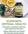 MegaFood Women'S 40+ Advanced Multivitamin For Women - Dr Formulated - Vitamin B Vitamin D3 Vitamin K2 & Choline - Energy Metabolism Brain Health & Bone Health - Vegetarian - 120 Tabs (60 Servings)