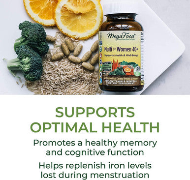 MegaFood Women'S 40+ Advanced Multivitamin For Women - Dr Formulated - Vitamin B Vitamin D3 Vitamin K2 & Choline - Energy Metabolism; Brain Health & Bone Health - Vegetarian - 60 Tabs (30 Servings)