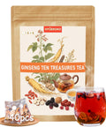 40 Bags Mulberry Leaf Winter Melon & Bitter Melon Peel Tea, Caffeine-Free Natural Ingredients Herbal Tea Bags, Supports Lung Cleanse, No Additives, Daily Enjoyment Tea for Men & Women