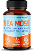 Aumeto Premium Sea Moss Supplement with Black Seed Oil Ashwagandha Bladderwrack Nettle- Advanced 18-in-1 Formula for Immunity Boosting Mineral-Rich - Made in The USA (150 Count (Pack of 1))