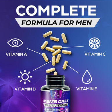 Nature'S Nutrition Multivitamin for Men - Mens Multivitamins for Daily Nutritional Support Men's Multivitamin with Vitamin A C D E B12 Zinc & More Immune Health & Energy Support Vitamins Supplement - 120 Capsules