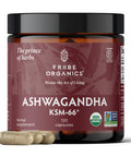 TRIBE ORGANICS Ashwagandha KSM 66 Pure Organic Root Powder Extract Ayurvedic Supplement 120 Capsules