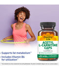Country Life Acetyl L-Carnitine Caps With Vitamin B-6 To Aid In Utilization 500Mg 60 Vegan Capsules Certified Gluten Free Certified Vegan Certified Halal