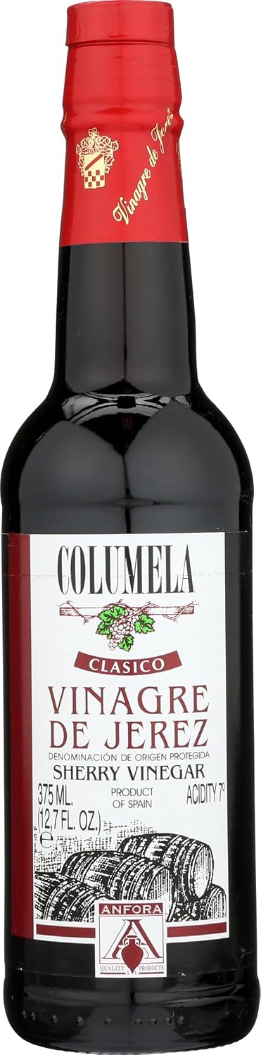 Columela Classic Sherry Vinegar 12.7 Fl Oz, Product of Spain Ã¢â‚¬â€œ 7Ã‚Â° Acidity, Non-GMO, Authentic Spanish Sherry Vinegar for Dressings, Marinades & Cooking
