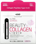 Ultra Womens Beauty Collagen Liquid Tropical Fruits Strawberry Kiwi 4000 mg 10 Liquid Tubes Vplab