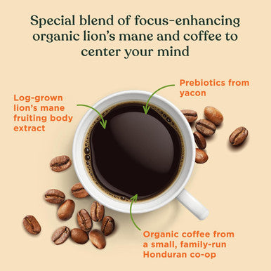 Four Sigmatic Mushroom Coffee K-Cups | Organic And Fair Trade Dark Roast Coffee With Lion S Mane Mushroom Powder & Yacon | Focus & Immune Support | Vegan & Keto | Sustainable Pods | 24 Count.