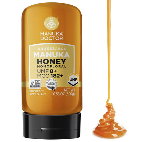 Manuka Doctor - MGO 125+ Manuka Honey Monofloral, 100% Pure New Zealand Honey. Certified. Guaranteed. Raw. Non-GMO (8.75 oz)