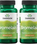 Swanson Maximum Strength Bromelain 1200 Gdu 500 Milligrams 60 Veg Capsules Enzyme (4 Pack)
