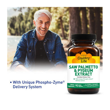 Country Life - Saw Palmetto And Pygeum Extract - 90 Vegan Capsules