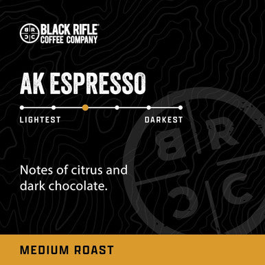 Black Rifle Coffee Company Ak Espresso Medium Roast K Cups 12 Single Serve Coffee Pods