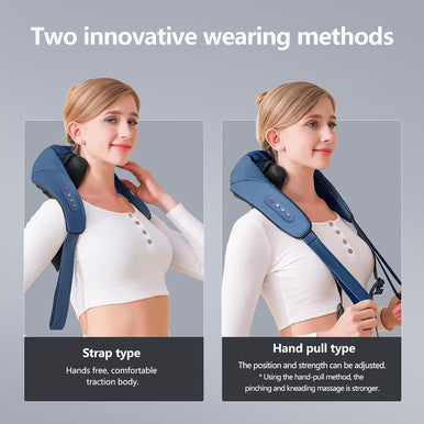 Restcloud Neck And Shoulder Massager With Heat, Shiatsu Neck And Upper Back Massager With Heat, Protable Cordless Kneading Neck Massager For Pain Relief Deep Tissue