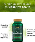 Swanson Pure Brainpower Brain Health Cognitive Memory Focus Support Brain-Derived Neurotrophic Factor (BDNF) Herbal Supplement (Ginkgo Biloba Bacopa Monnieri) 60 Veggie Capsules (Veg Caps) Vegan
