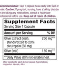 Nature's Way Premium Extract Standardized Olive Leaf 20% Oleuropein, 60 Count