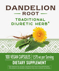 Nature's Way Dandelion Root, Traditional Diuretic Herb*, 100 Vegetarian Capsules