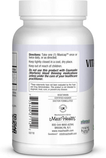 Maxi Health Maxi Vitamin K-Max 120 Count