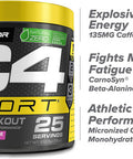C4 Sport Pre Workout Powder - Pre Workout Energy with 3g Creatine Monohydrate + 135mg Caffeine and Beta-Alanine Performance Blend - NSF Certified for Sport | 25 Servings